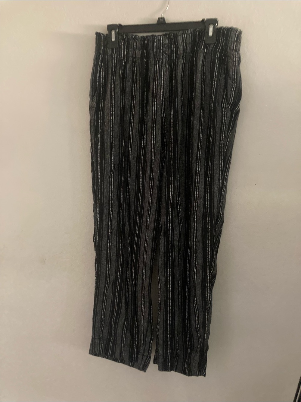 Briggs New York Black Striped Maxi Skirt